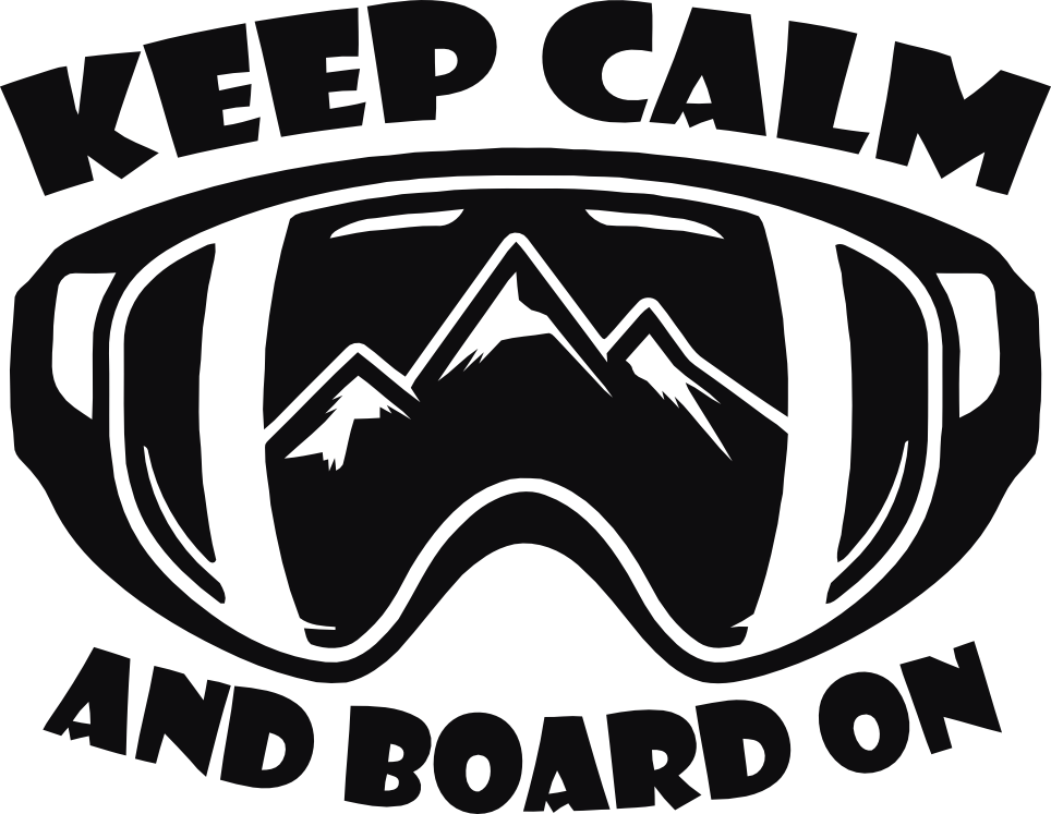 Keep calm and board on dekal