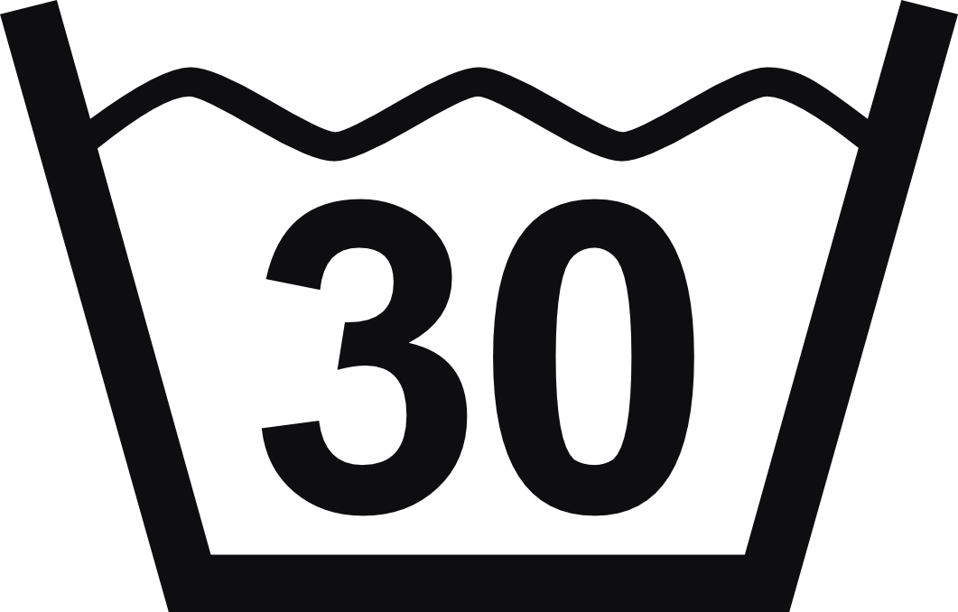 Datorskuren dekal. Tvättråd maxtemperatur 30 grader.