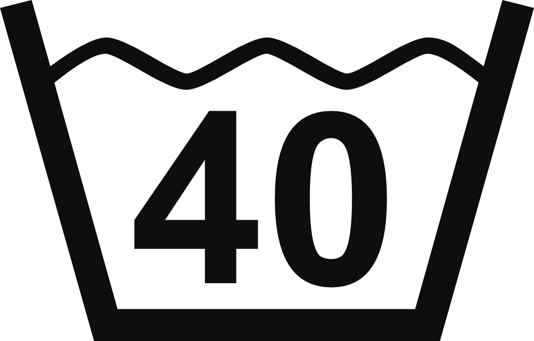 Datorskuren dekal. Tvättråd maxtemperatur 40 grader.