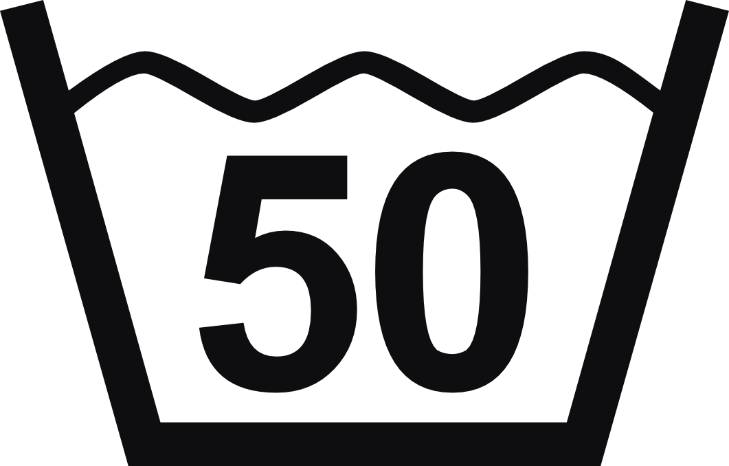 Datorskuren dekal. Tvättråd maxtemperatur 50 grader.
