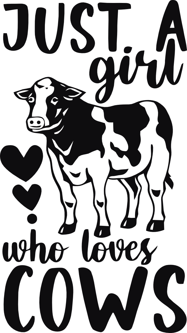 Just a girl who loves cows dekal