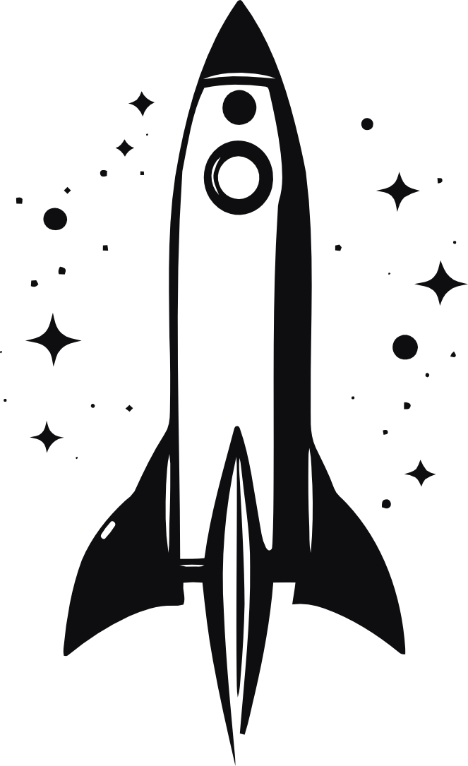 Rymdraket dekal