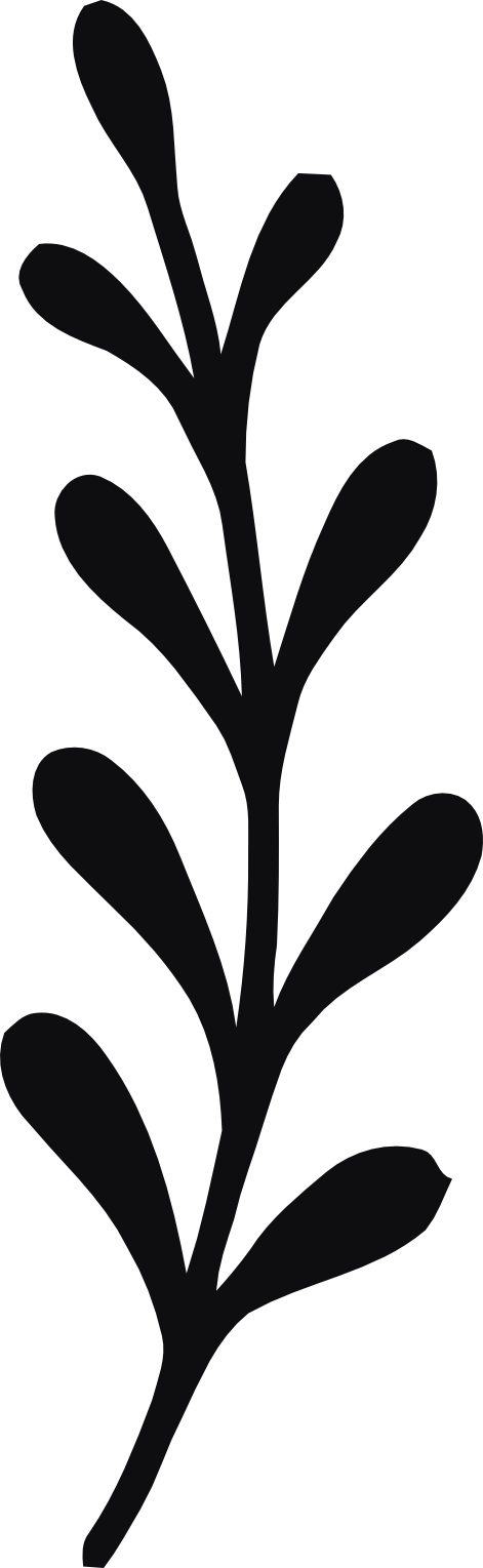 Datorskuren dekal. Växt, kvist, gren, blad.