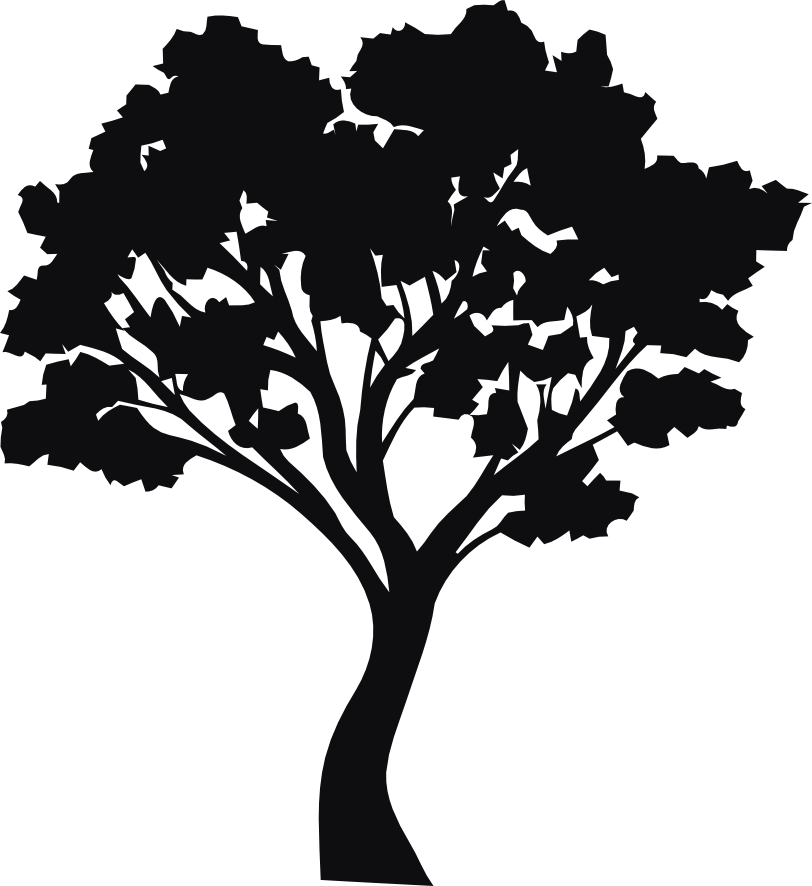 Datorskuren dekal. Växt, träd,  skog