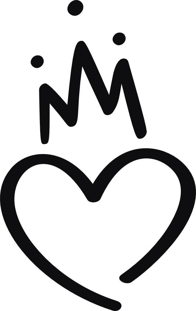 Hjärta med krona dekal