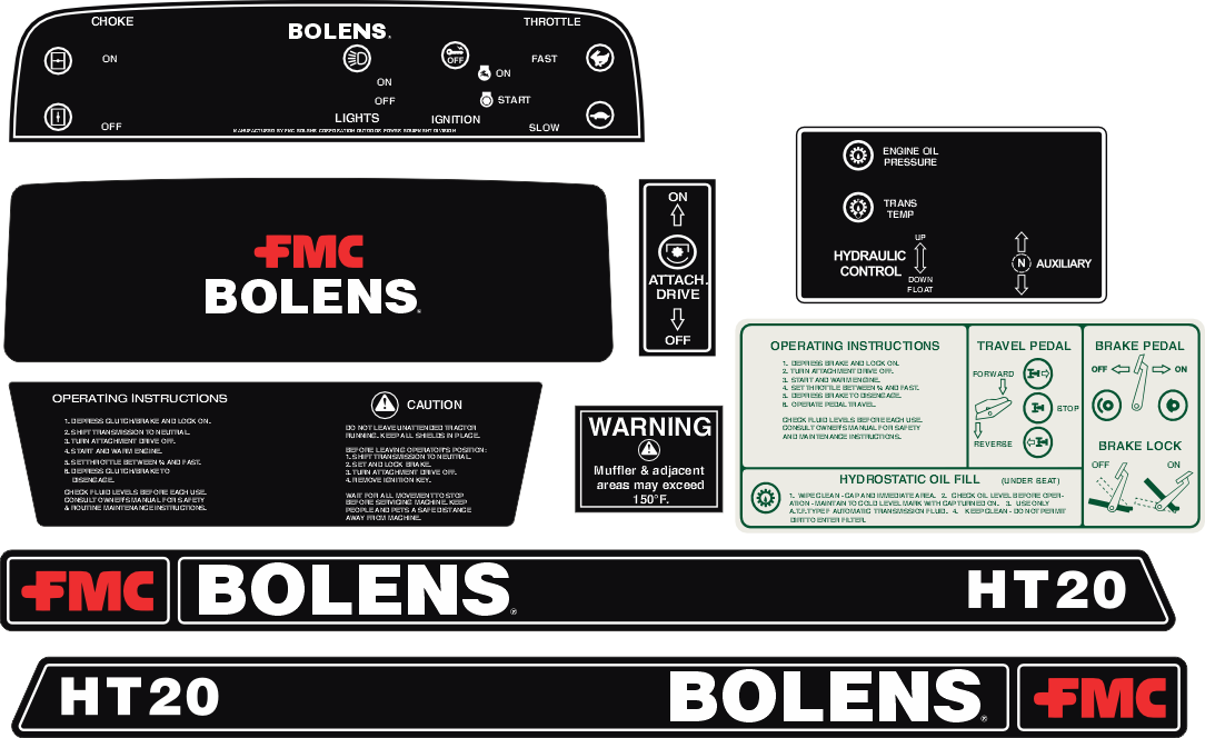 Bolens HT20 reproduktion.