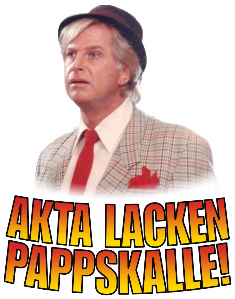 Klassisk dekal med Ragnar Vanheden från Jönssonligan