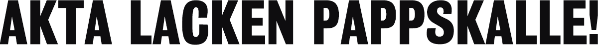 Akta lacken pappskalle