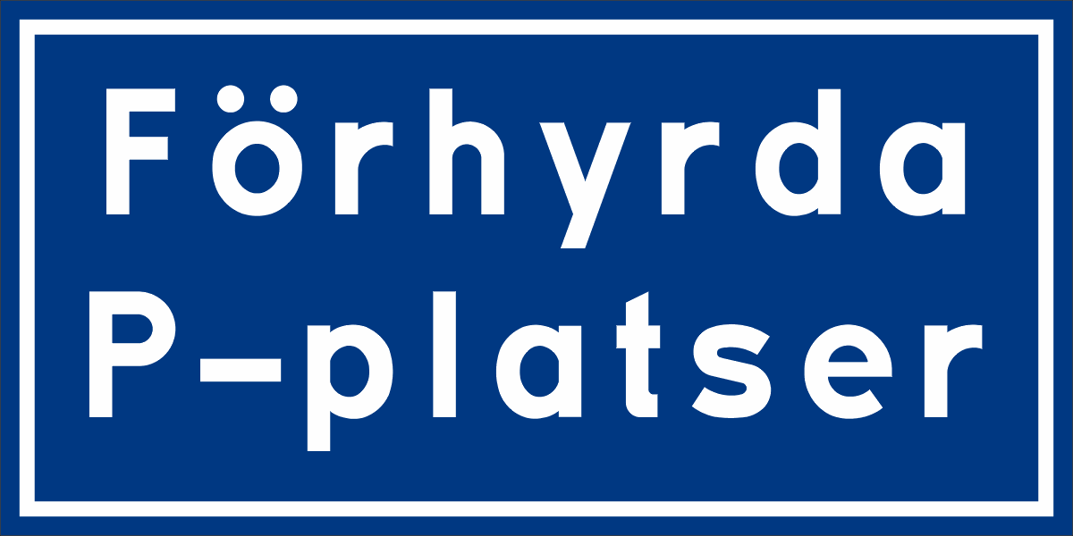 Parkeringsskylt - Förhyrda P-platser
400mm x 200mm