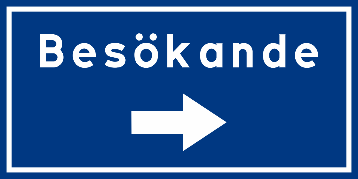 Parkeringsskylt - Besökande
400mm x 200mm