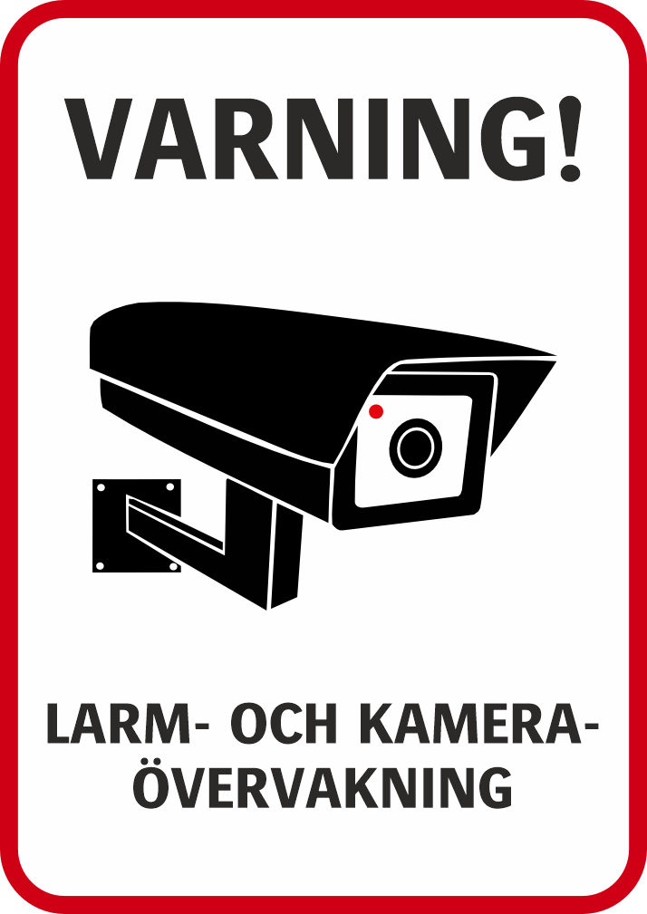 Varning! Larm och kamera övervakning