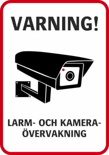Varning! Larm och kamera övervakning