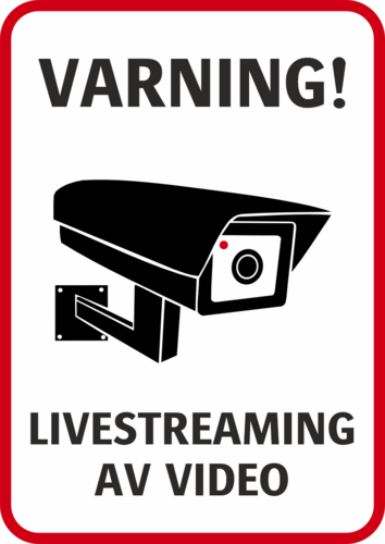 Varning! Livestreaming av video
