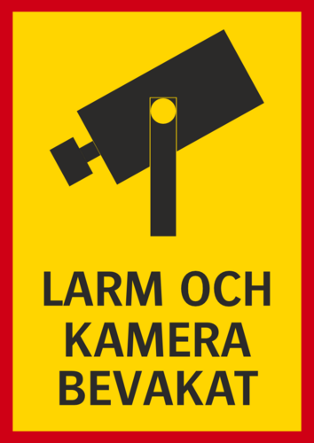 Larm och kamera bevakat