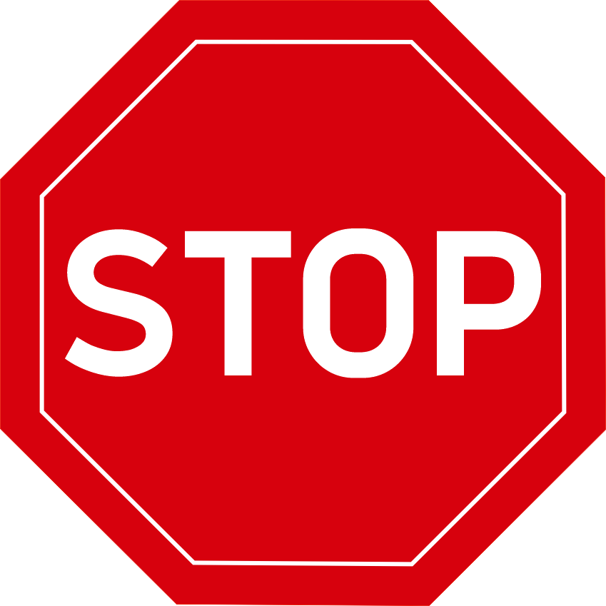 Slitstark och tålig golvdekal. Stop 250x250mm