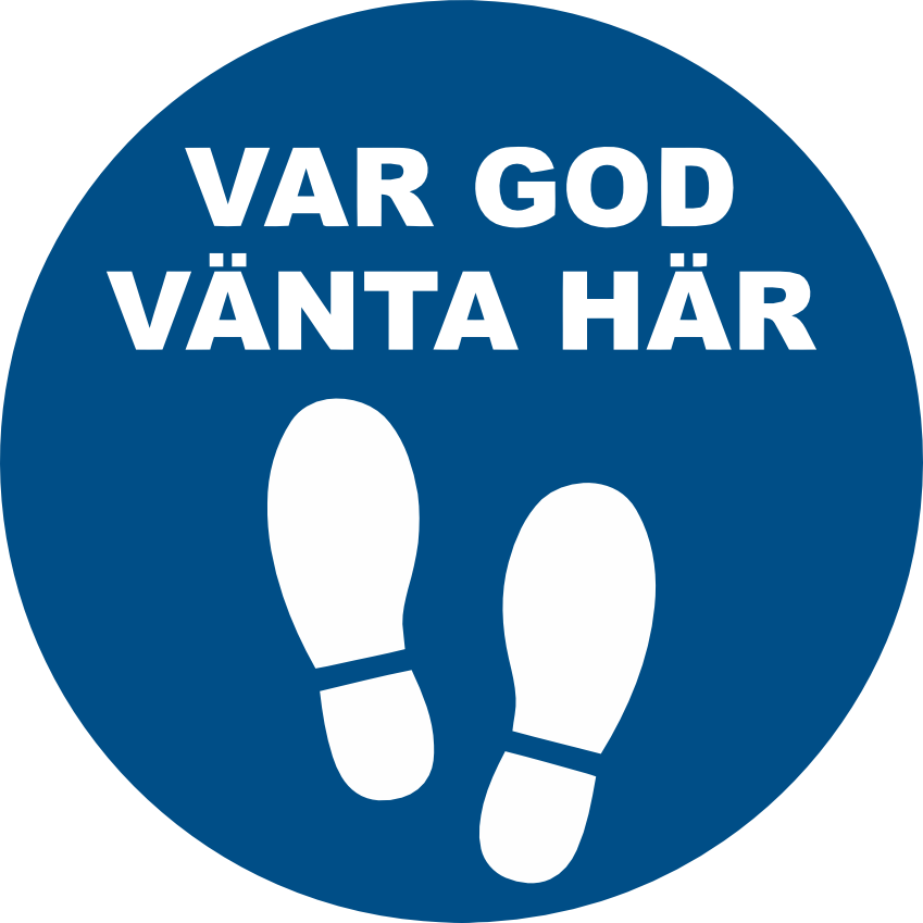 Slitstark och tålig golvdekal. Var god vänta här. 250x250mm