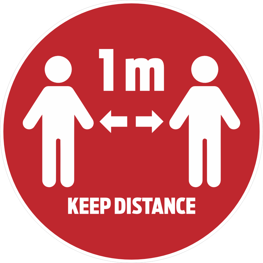 Golvdekal Keep Distance.