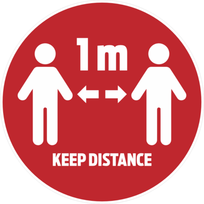 Golvdekal Keep Distance.