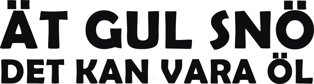 Ät gul snö det kan vara öl dekal