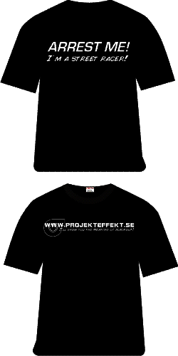 Silvertryck T-shirt med tryck. 180gr kvalitétstshirt.