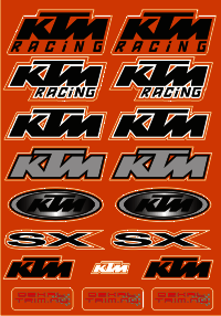 Dekalark 300x460mm. Logotyperna är stansade efter den vita tunna linjen.