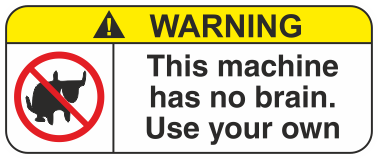 75x30mm Varningsdekal. Storlek 75x30mm.