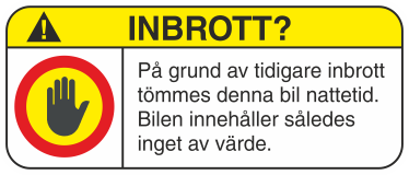Varningsdekal inbrott